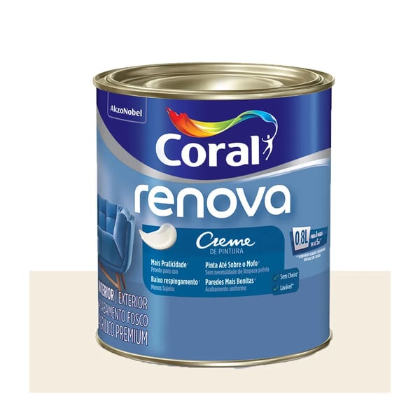 CORAL RENOVA BRANCO FOSCO 0,8L