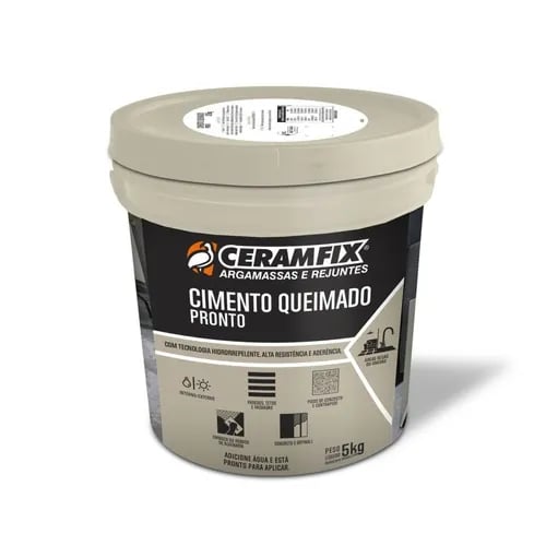 CERAMFIX CIMENTO QUEIMADO PRONTO PLATINA 5KG