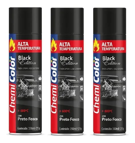 SPRAY CHEMICOLOR  ALTA TEMPERATURA PRETO FOSCO 350ML