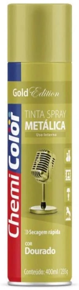 SPRAY CHEMICOLOR METALICO DOURADA 400ML
