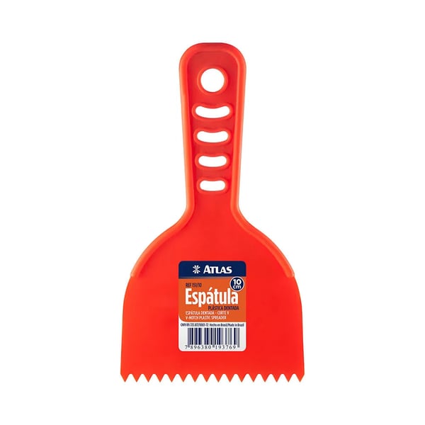 ATLAS ESPATULA PLASTICA DENTADA 10CM
