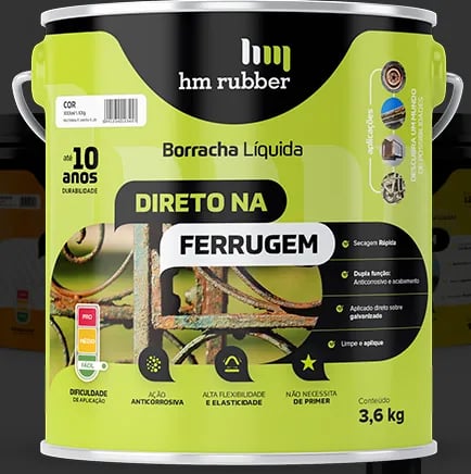 HM RUBBER DIRETO NA FERRUGEM BRANCO 3.6KG