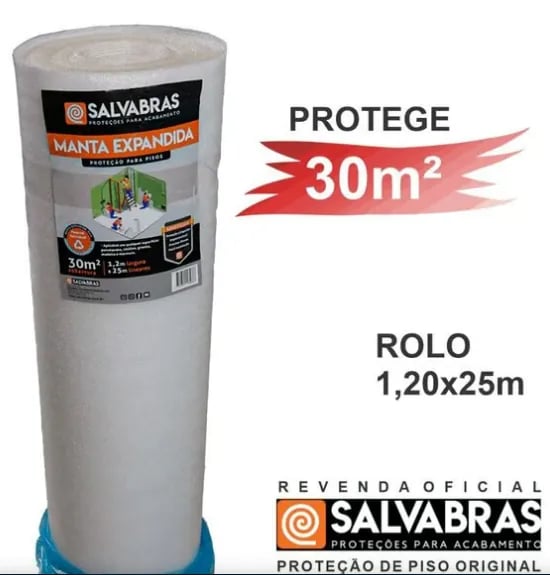 SALVABRAS MANTA EXPANDIDA  1,20X25M 30M²