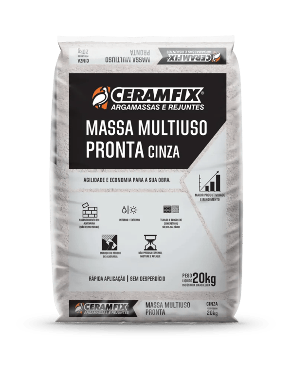 CERAMFIX ARGA MULTIUSO PRONTA CINZA 20KG