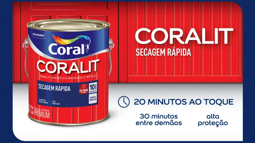 CORALIT VERMELHO SECAGEM RAPIDA 3.0L