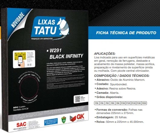 TATU LIXA BLACK INFINITY MULTIUSO 150