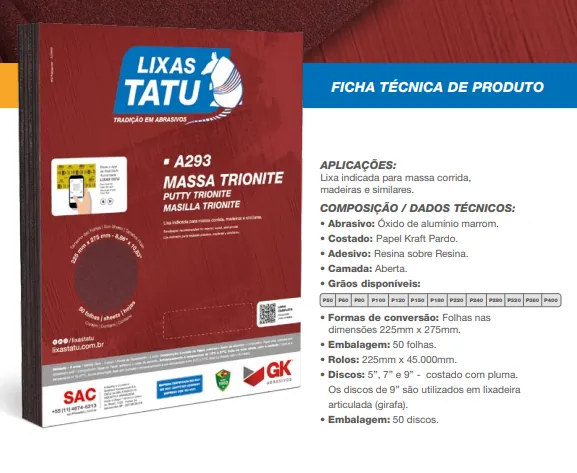 TATU LIXA MASSA 080